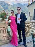 Hot Pink One Shoulder Long Prom Dress Satin Party Evening Gown Y8002 by simplepromdress
