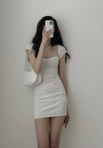White Dress Summer Dress Sexy White Homecoming Dress Y1467