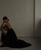 sexy black long prom dress evening dress Y52 by simplepromdress