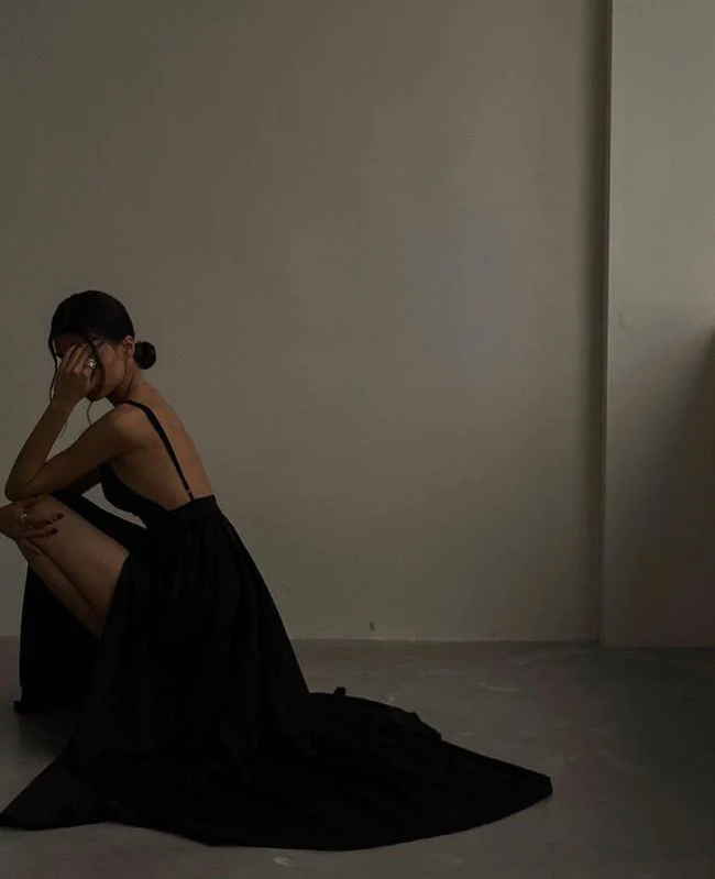 sexy black long prom dress evening dress Y52 Main Image