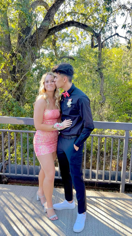 Pink Sequins Homecoming Dress Pink Party Dress Y2244