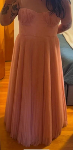 Classy Spaghetti Straps Pleated Tulle Green Midi Prom Dress A Line Evening Dress Y8452 by simplepromdress