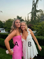 Pink Strapless Homecoming Dress Mini Dress Y2228 by simplepromdress