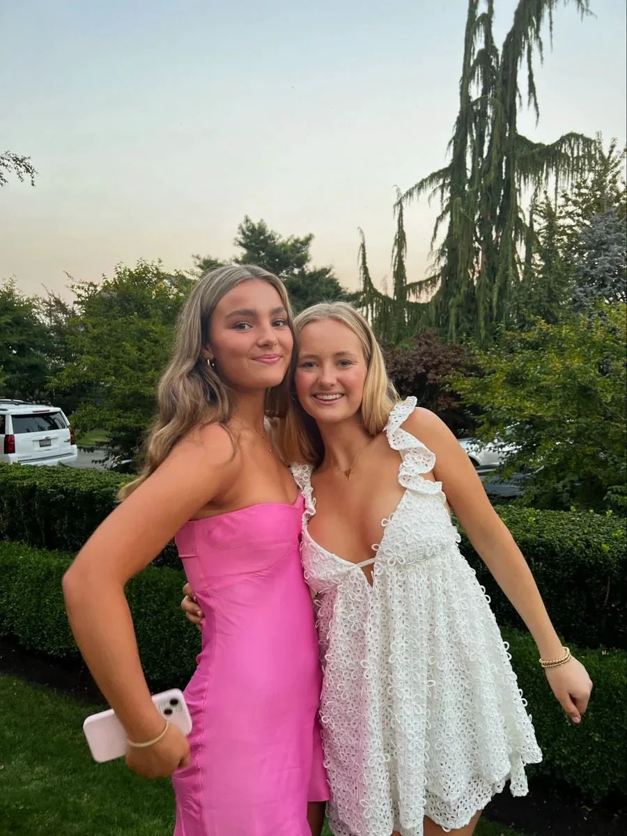 Pink Strapless Homecoming Dress Mini Dress Y2228 by simplepromdress