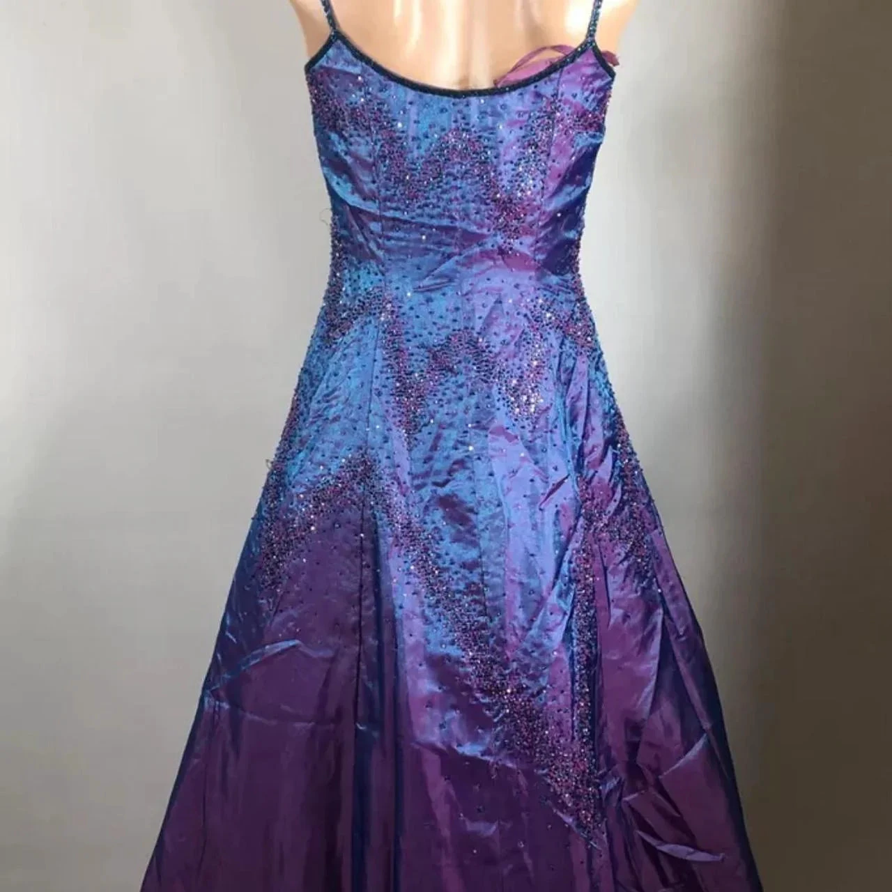Gorgeous Purple Beaded A Line Evening Gown Spaghetti Straps Party Prom Dress Y7955 by simplepromdress