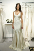 Elegant V Neck Memaid Evening Gown Satin Long Prom Dress With Beading Y7941 by simplepromdress