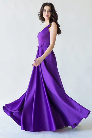 Satin Ballkleid mit Schnürung, formelles Kleid SYP187
