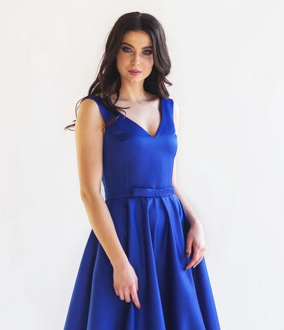 Satin Ballkleid mit Schnürung, formelles Kleid SYP187