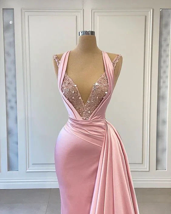 Pink Long Prom Dress,Pageant Dress,Evening Dress,Graduation School Party Gown Y562 by simplepromdress