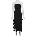 Chic Black Strapless Party Dress,Black Evening Dress Y1929 by simplepromdress