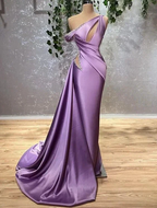 Purple Prom Dresses, Keyhole Prom Dresses, Satin Evening Dresses Y4285 by simplepromdress