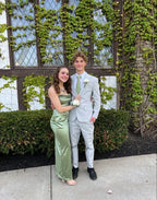 Sage Green Sheath Prom Dress Simple Evening Dress Y6114 by simplepromdress