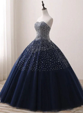 Blue Sequins Quinceanera Dresses, Gorgeous Formal Gowns,Ball Gown Y930 by simplepromdress