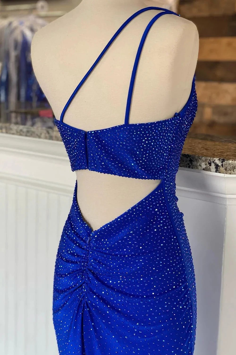 Celine |Mermaid One Shoulder Beaded Jersey Prom Dress with Slit by KissProm