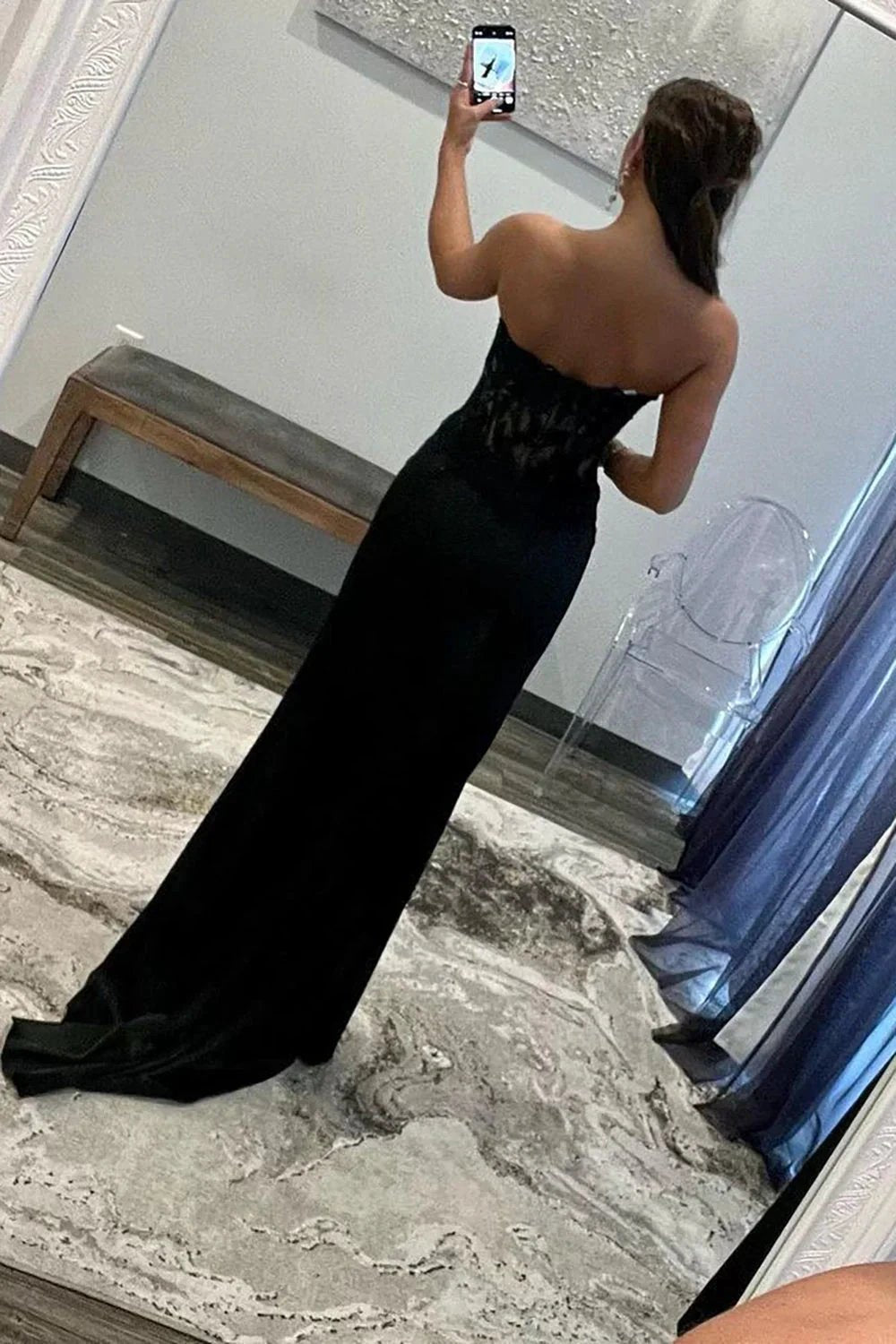 Sunnderly Amaya |Sheath Sweetheart Long Satin Prom Dress with Slit by KissProm