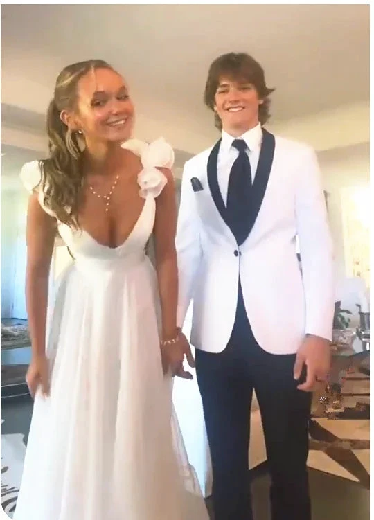 Elegant A-line White Prom Dress,Charming Formal Gown ,White Evening Dress Y1862 by simplepromdress