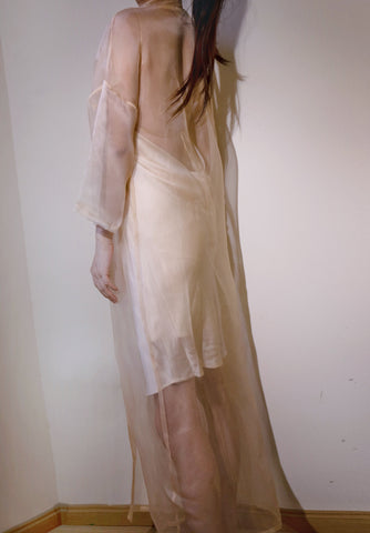 SHEER SILK ORGANZA COVER-UP