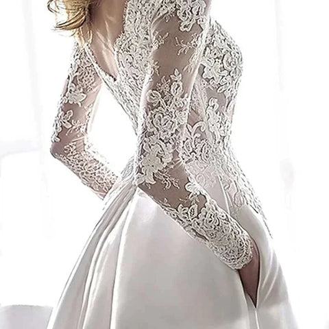 Wedding Dresses 2021 Bride Dress Elegant Full Case Court Train Vestido De Noiva A-line Princess Luxury Light Wedding dress