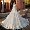 Wedding Dresses Sweetheart Prom Gowns Women's A-Line Sleeveless Lace Applique Back Tie Design Customization Robe Vestidos De Muj by payinti