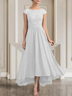 A-line Scoop Floor-Length Lace Chiffon Mother of the Bride Dress With Sequins by Dreamylily