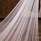 Wholesale white Ivory 3*3 Meter Cathedral wedding veils Lace Appliques Bridal veil by payinti