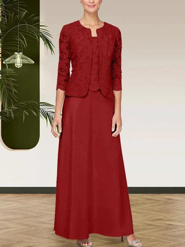 Glitter Lace & Satin Skirt Jacket Dress with Open Jacket by Dreamylily