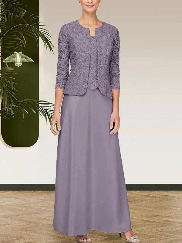 Glitter Lace & Satin Skirt Jacket Dress with Open Jacket by Dreamylily