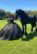Black Off The Shoulder Ball Gown,Sweet 16 Dress,Quinceanera Dress Y5299 by simplepromdress