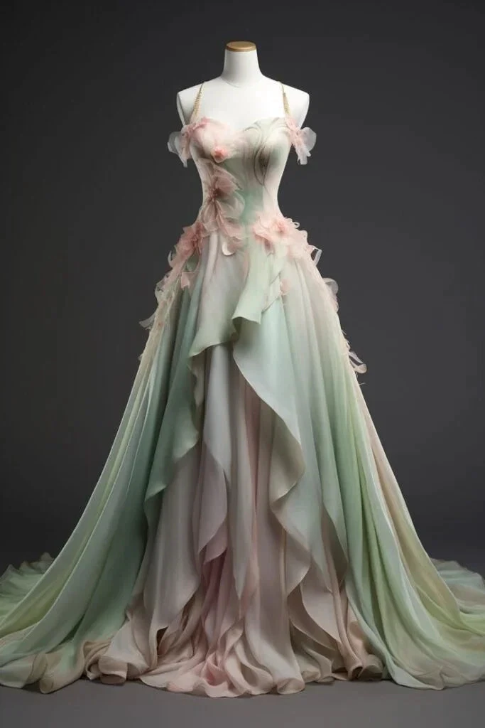 Fairy Chiffon Appliques Sweetheart Long Prom Dress Evening Dress Y8357 by simplepromdress