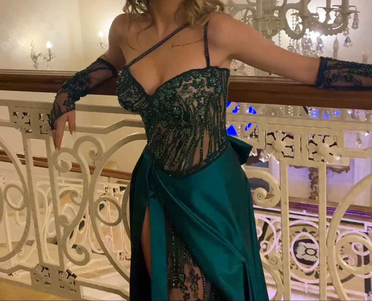 Unique Green Long Evening Dress,Green Evening Gown Y4112 by simplepromdress