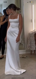 Elegant White Satin Wedding Dress,White Bridal Dress Y4154 by simplepromdress