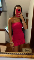 Strapless Hot Pink Homecoming Dress Mini Dress Y2136 by simplepromdress