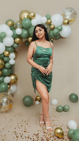 Green Spaghetti Straps Homecoming Dress 18th Birthday Party Dress Y2626