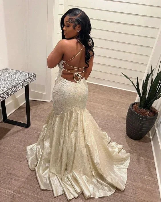 Charming Mermaid Lace-up Back Evening Dress Glam Dress Y6468 by simplepromdress