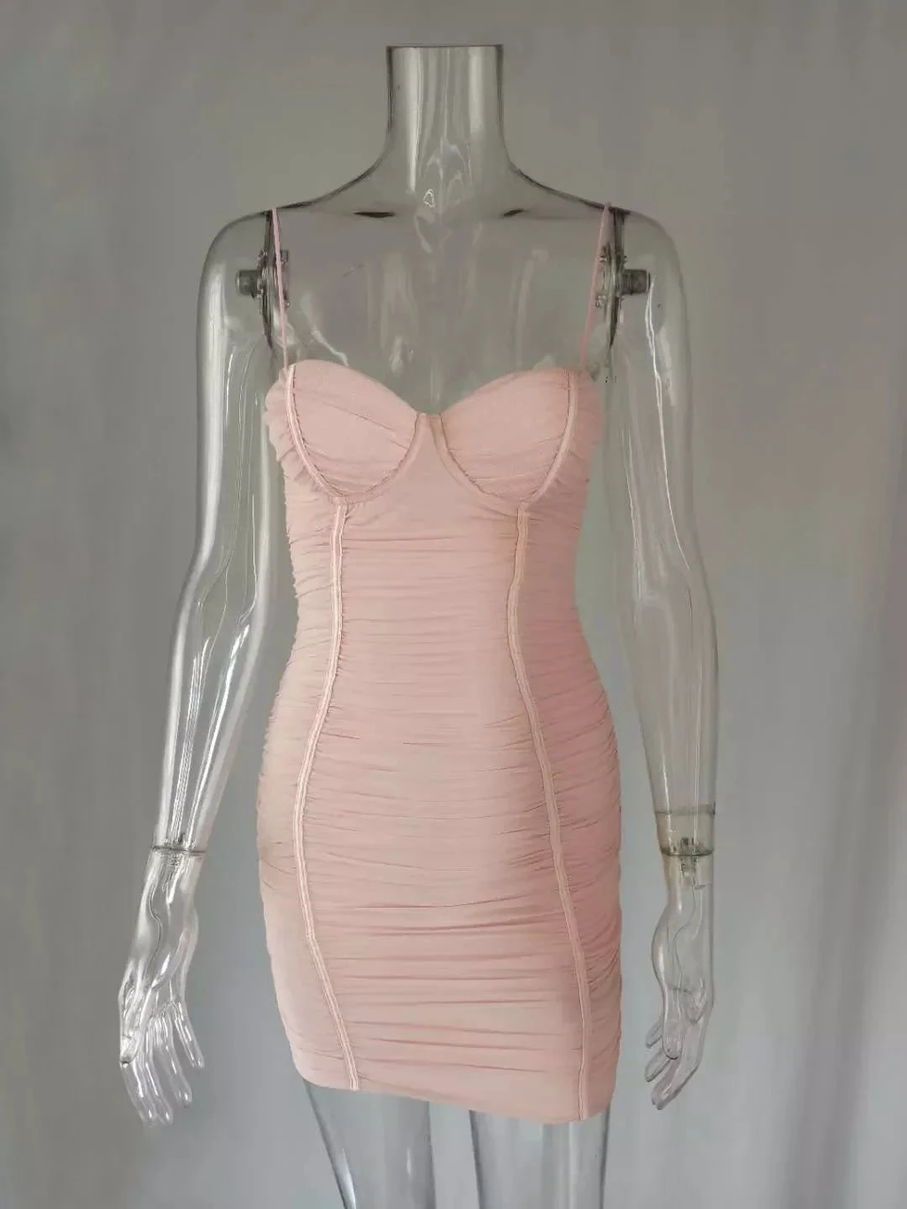Ladies Summer Clothing Dress Sexy Shoulder Strap Skinny Club Party New Pink Dress Casual Dress Mini Homecoming Dress Y950 by simplepromdress