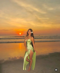 Simple Green Slit Satin Long Party Prom Dress Formal Evening Gown Y8149 by simplepromdress