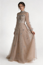 Chic Blue Strapless Satin Print Floral Long Prom Dress Sheath Slit Evening Dress Y8152 by simplepromdress