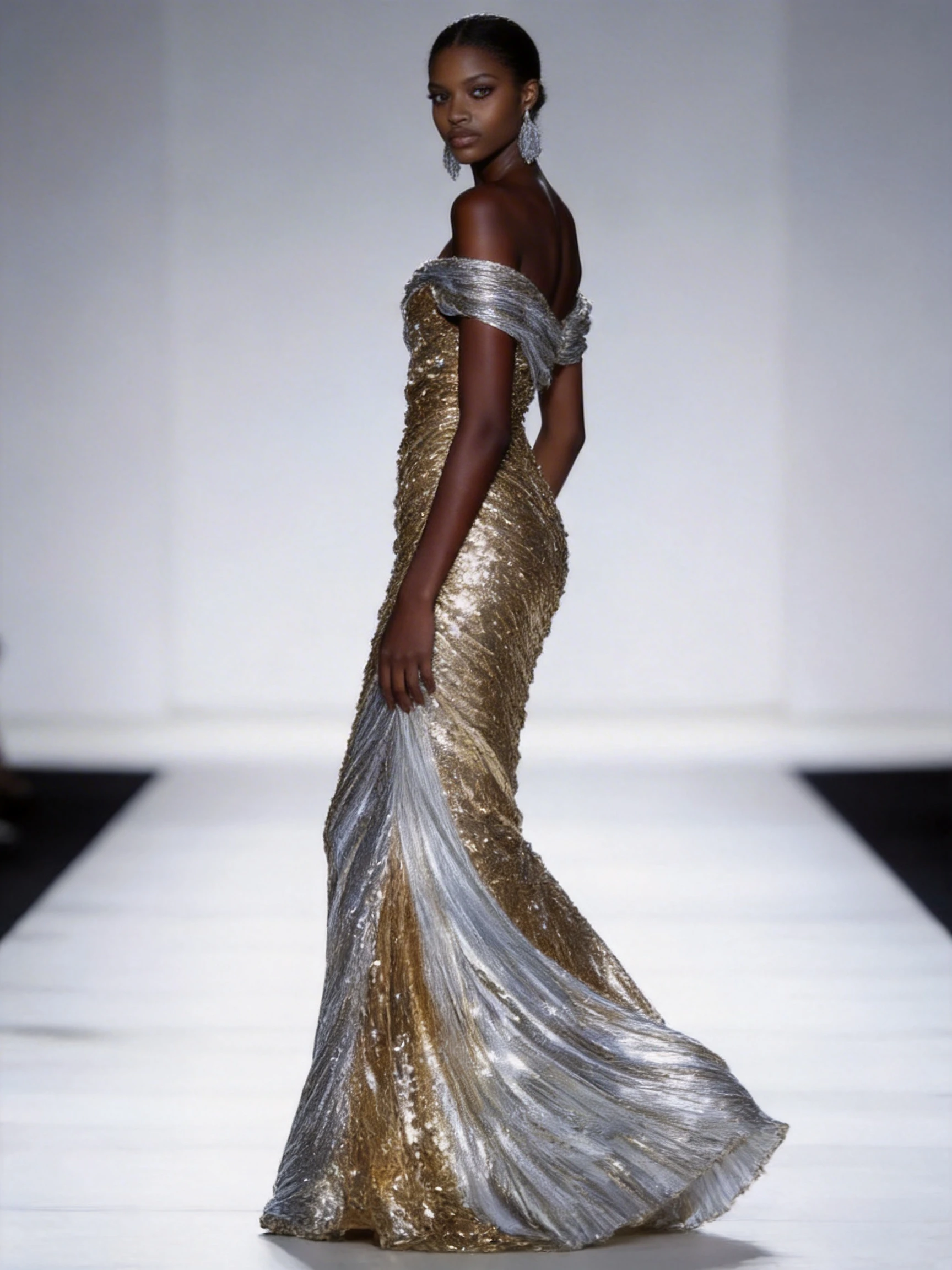 Sparkly Sequins Off The Shoulder Mermaid Evening Dress Long Prom Dress Y8393 by simplepromdress