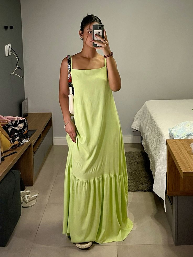 Simple Green Straps Long Evening Dress Green Maxi Dress Y6938 Hover Image