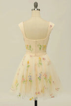 Cute A Line Sweetheart Purple Short Homecoming Dress with Embroidery by WEDTREND
