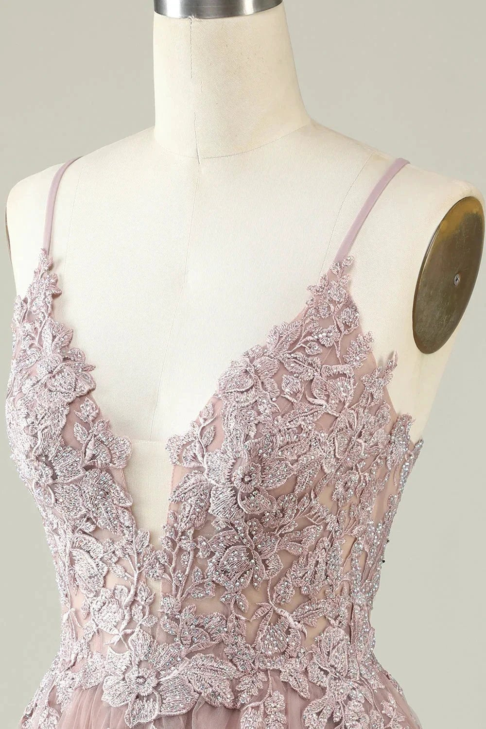Blush A Line Spaghetti Straps Short Homecoming Dress with Appliques by WEDTREND