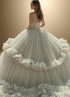 Off Shoulder Quinceanera Ball Gown with Removable Ruffled Skirt (ZD17560)