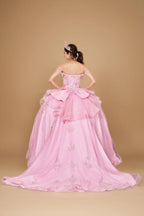 Fuchsia 3D Butterfly Off Shoulder Quinceanera Dress Glitter Tulle Ball Gown (ZD17602)