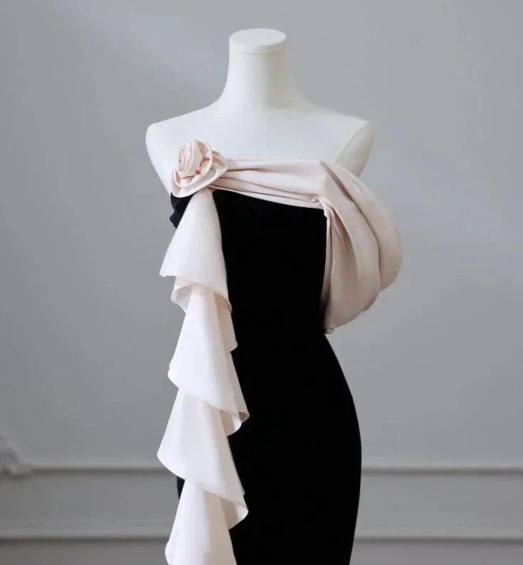 Elegant Satin Mermaid Train Formal Party Dress Prom Evening Dress Y6414 by simplepromdress