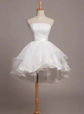 Lovely White Lace and Organza Short Graduation Dress Homecoming Dress Short Teen Formal Dresses Y2088 by simplepromdress