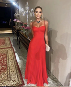 Red sweetheart neck long prom dress evening dress Y6296 by simplepromdress