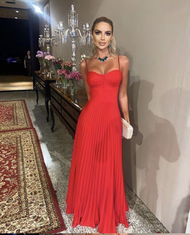 Rotes herzförmiger Ausschnitt langes Ballkleid Abendkleid Y6296