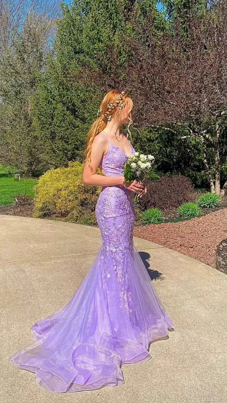 Sexy Lavender Mermaid Prom Dress With Train Lavender Evening Dress Y5866 by simplepromdress