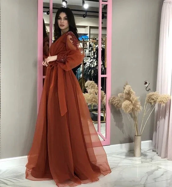 Fashion A-line Tulle Evening Dress Long Prom Dress Y5563 by simplepromdress