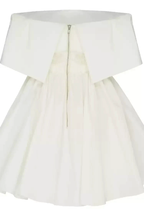 White Off the Shoulder Mini Homecoming Dresses A-line Dresses S4014 by simplepromdress